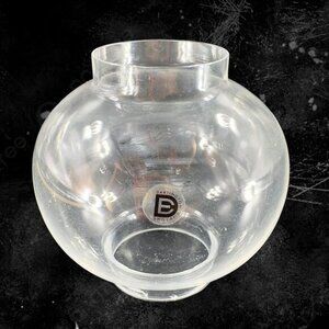 Dartington Crystal Glass Round Candle Chandelier Lamp Shade Globe England Single